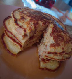 Apple Cinnamon Oat Pancakes